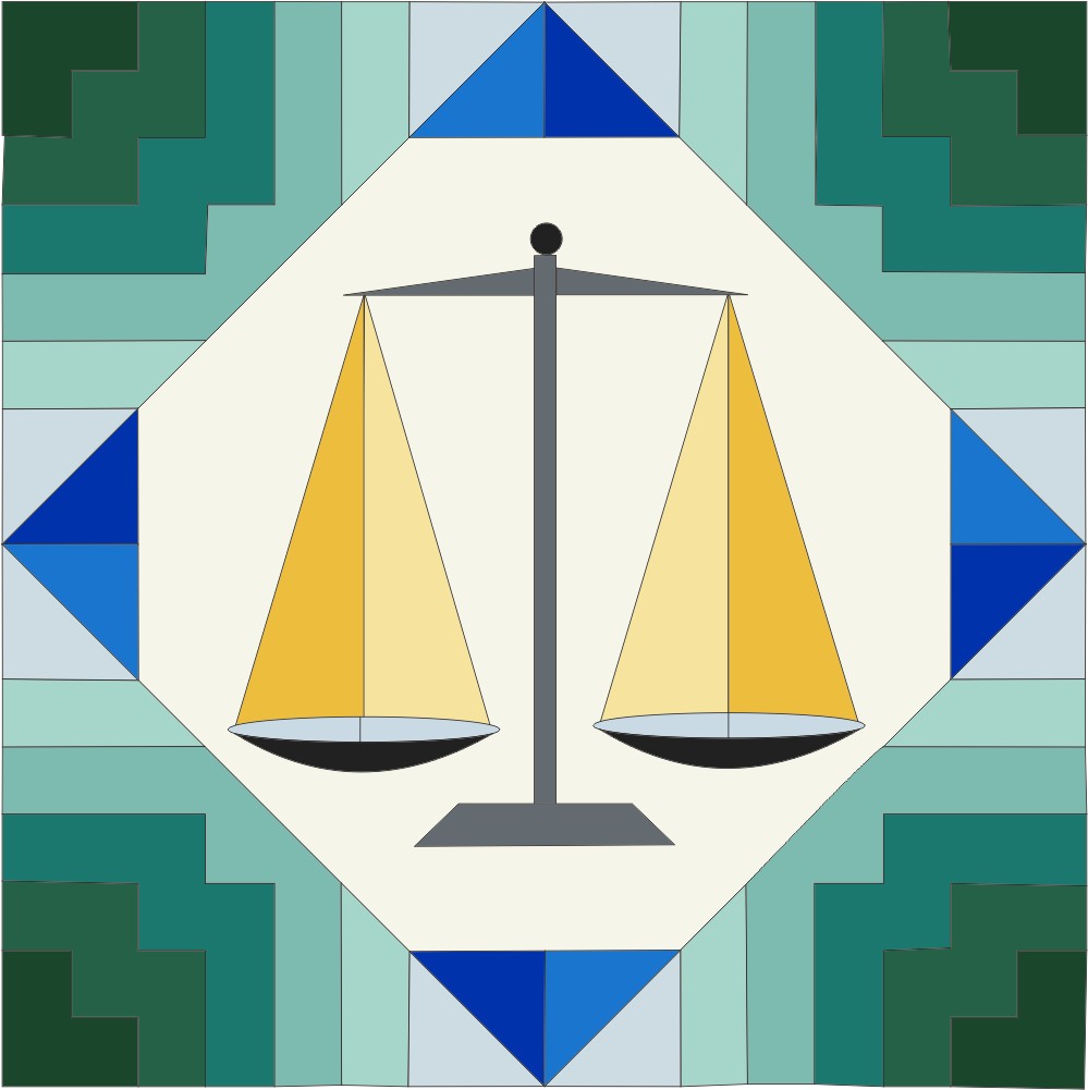 image of quilt block called Scales Of Justice